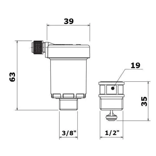 Herz 1263001 Nuorinimo vožtuvas automatinis R½ x G⅜ image 2