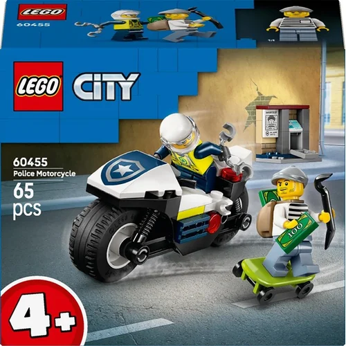 Konstruktorius LEGO® City Police Motorcycle Chase 60455 image 1