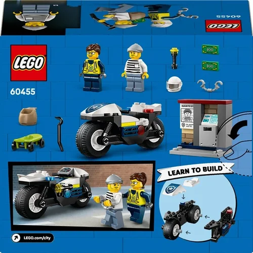 Konstruktorius LEGO® City Police Motorcycle Chase 60455 image 2