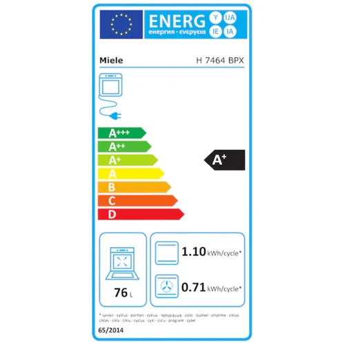 Miele H 7464 BPX įmontuojama orkaitė 60 cm Juoda image 3