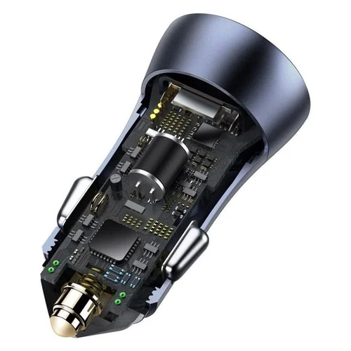 Baseus Automobilinis įkroviklis USB-C ir USB 3.0, 40 W, Pilka image 3
