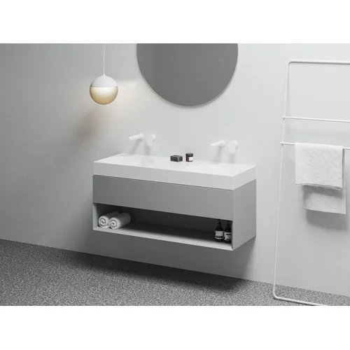 SD Lite 120 spintelė po praustuvu Smoke Grey image 1