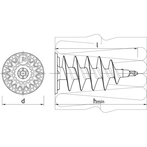 Rawlplug B-ISO50 polistirolio kaištis, 28x55 mm, 4 vnt. image 3