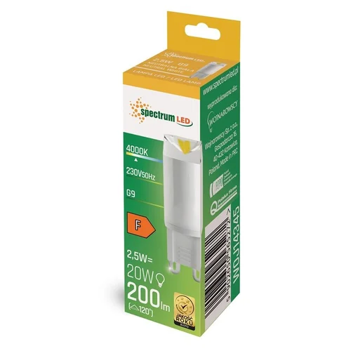 Spectrum WOJ+14345 Lemputė LED G9 2.5W 840 200 lm 100 image 2