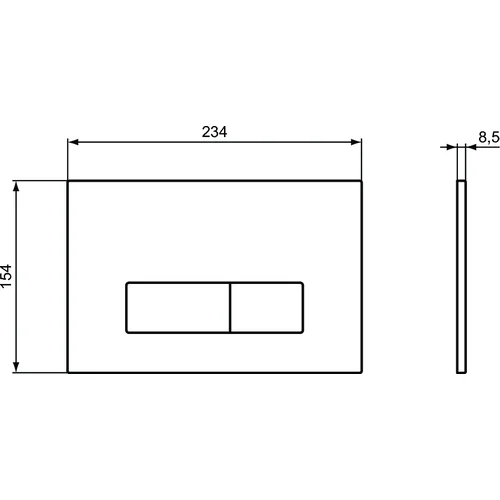 Ideal Standard Oleas M2 / PROSYS vandens nuleidimo mygtukas, Juoda matinė image 3