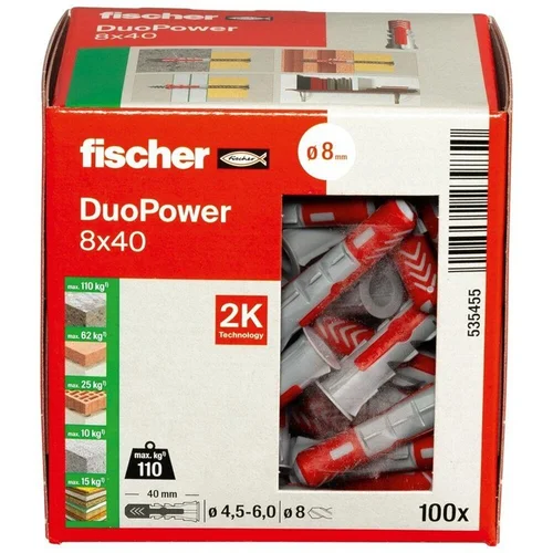 Fischer DuoPower kaištis 40x8 mm, 100 vnt. image 3