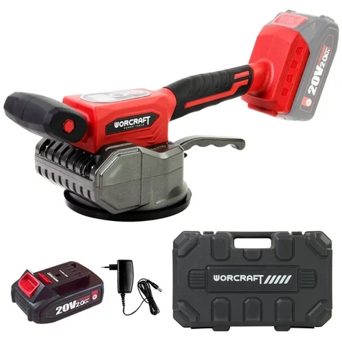 Akumuliatorinis vibracinis įrankis plytelėms su plastikine dėže WORCRAFT 20V 2.0Ah image 1
