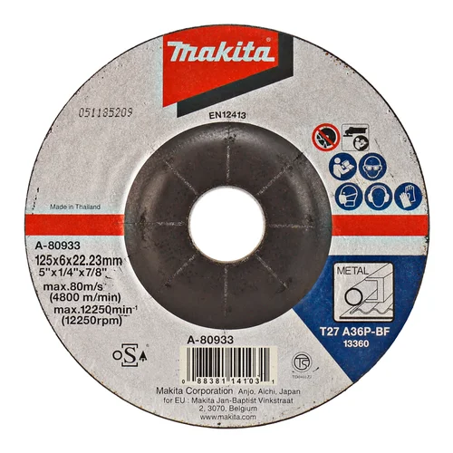 Makita A-80933 Šlifavimo diskas, 125×6 mm, metalui image 1