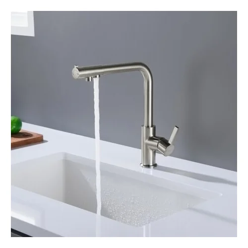 BlueWater Royal nerūdijančio plieno spalvos virtuvinis maišytuvas image 2