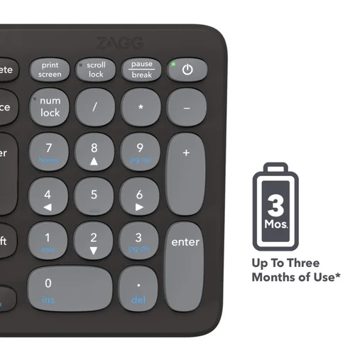 ZAGG Pro Keyboard Mid Size-Charcoal-Nordic (wireless charging on mat) image 2