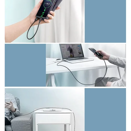 Ugreen US287 USB to USB-C kabelis 1.0 m Juodas image 3