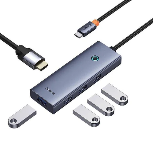 Baseus HDMI + 4× USB 3.0, HDMI/USB-C, 10 cm, 40 W image 2