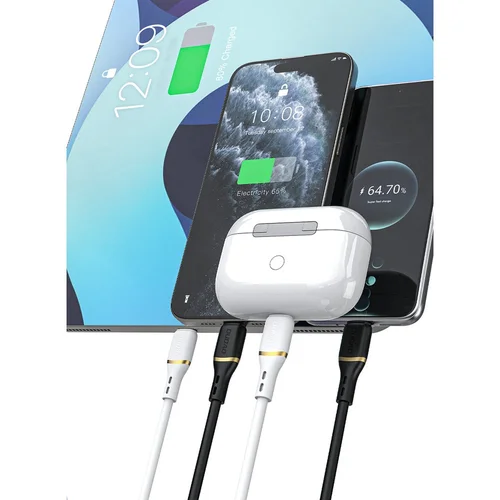 Dudao L25C USB-C į USB-C kabelis 60W 1,0 m Juodas image 2