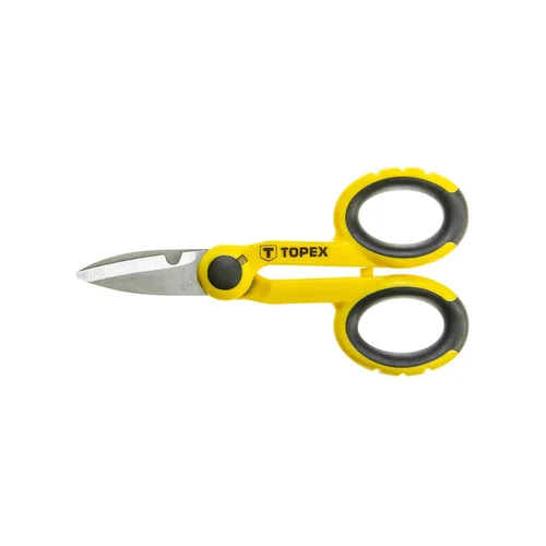 TOPEX Žirklės 140 mm, nerūdijančio plieno, dviejų komponentų rankenos image 1