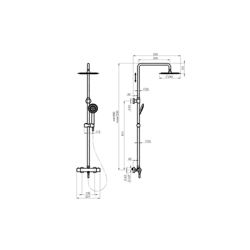RUBINETA Olo (BK) + Thermo-15 (BK), Juoda spalva image 3