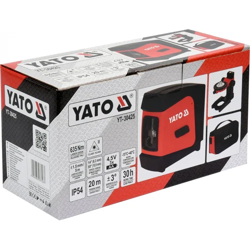 Yato YT-30425 kryžminis lazeris nivelyras IP54 20 m image 3