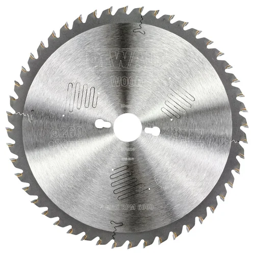 DeWalt Pjov. diskas medienai DeWalt 260mmx30mm 48T image 1