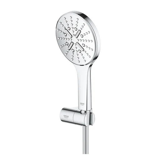 Grohe Rainshower SMARTACTIVE 130 rankinis dušelis su laikikliu ir žarna chromo spalvos image 1