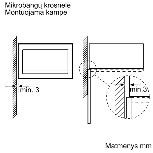 Bosch BEL454MB1F, Serija 4, Įmontuojama mikrobangų krosnelė su griliu image 3