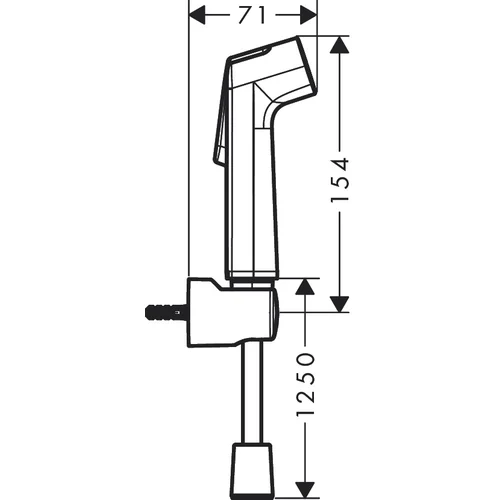 Hansgrohe 1jet S EcoSmart rankinis dušas 125 cm image 2