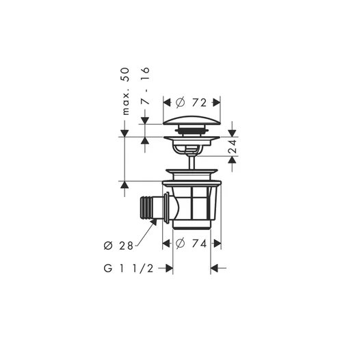 Hansgrohe Vonios dugno vožtuvas 50107000 image 2