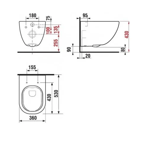 JIKA MIO-N RIMLESS Pakabinamas unitazas 360×530 mm image 3