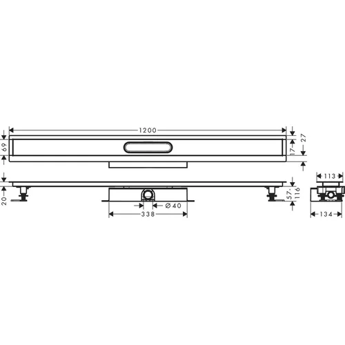 Dušo latakas Hansgrohe uBox 56021180, 120 cm image 3
