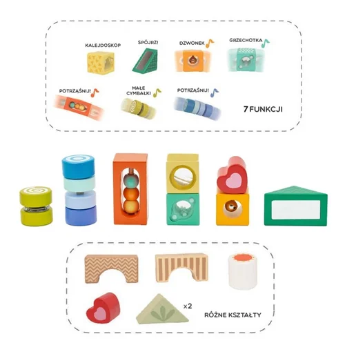 CLASSIC WORLD MONTESSORI Medinės Kaladėlės - Daugiafunkcinė dėlionė image 2