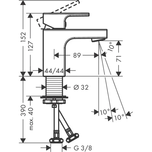 Hansgrohe Vernis Shape 71567670 Praustuvo maišytuvas Juoda matinė image 2