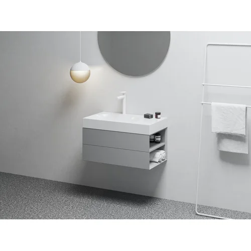 SD Lite 80 D spintelė po praustuvu Smoke Grey image 1