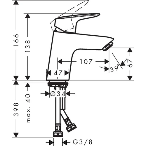 Hansgrohe Logis 71077000 praustuvo maišytuvas image 3