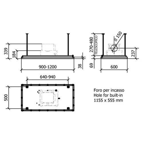 Baraldi FLEXIA FLAT Ceiling 90 cm Nerūdijančio plieno image 3