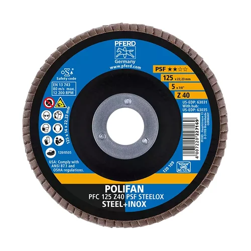 PFERD PFC125 Z PSF 40 šlifavimo diskas image 2