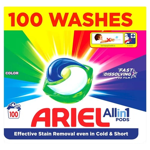 Ariel All-in-1 Color Clean&Fresh skalbimo kapsulės, 100 vnt image 2