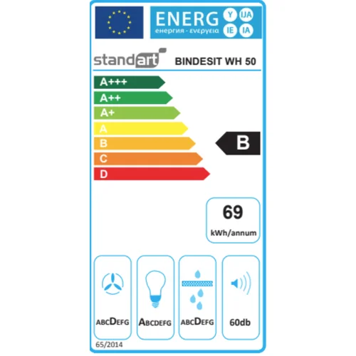 Standart Bindesit 50WH gartraukis balta image 3