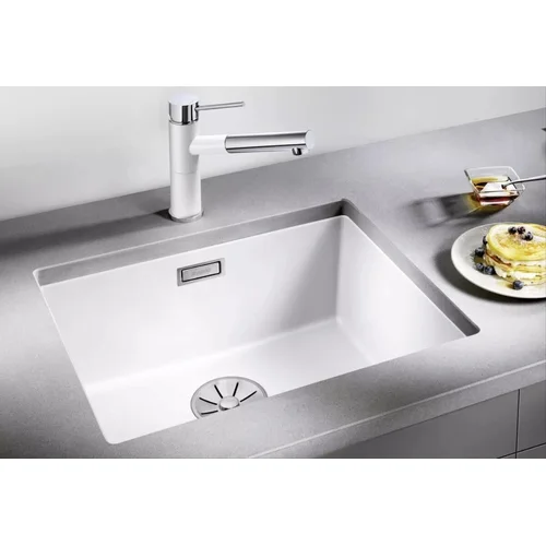 Virtuvinė plautuvė Blanco SUBLINE 500-U Silgranit, 527170, švelniai balta image 2