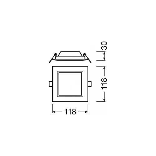 LEDVANCE Slim SQ105 LED panelė, 6W image 2