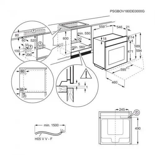 AEG TA5PB531AB 60 cm Juoda 71 L image 3