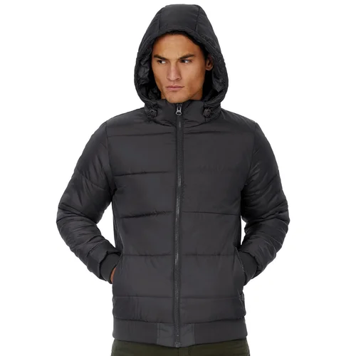 B&C JM940 vyriška striukė su gobtuvu (2XL, White/Warm Grey) image 2