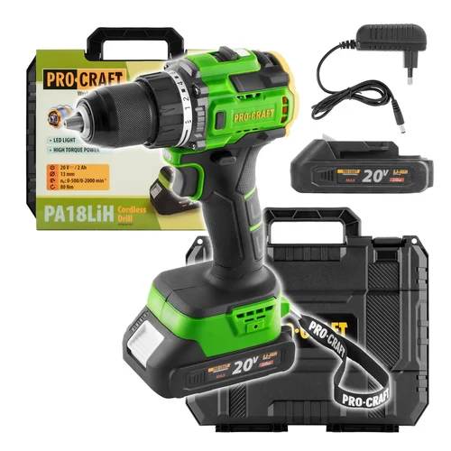 ProCraft PA18LiH-1B-C 20V akumuliatorinis smūginis gręžtuvas image 2