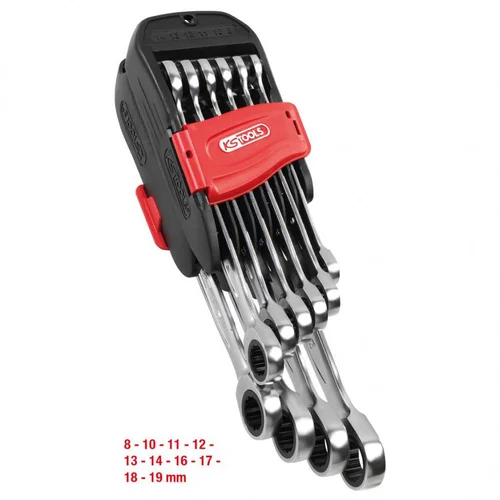 KS Tools Kombinuotų terkšlinių raktų komplektas 10vnt 8–19 mm image 3