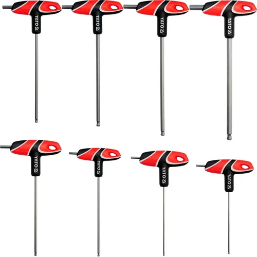 Yato HEX šešiabriaunių rinkinys su rankena, 8 vnt, 2,5–10 mm image 1