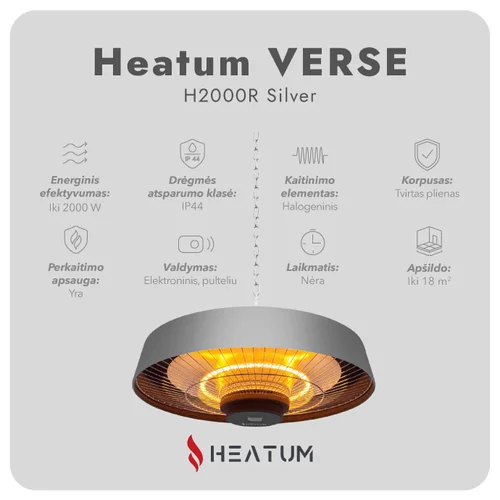 Heatum VERSE H2000R Sidabrinė image 2
