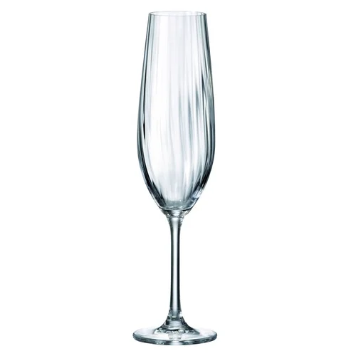 BOHEMIA ROYAL CRYSTAL SARAH Šampano taurės 260 ml, 6 VNT image 1