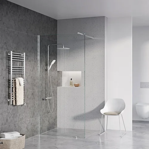 Dušo kabina RAVAK Walk-In Wall Set, 80cm chromas stiklas image 3
