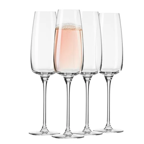 Krosno Modern šampano taurių komplektas, stiklas, 0.220 l, 4 vnt. image 3