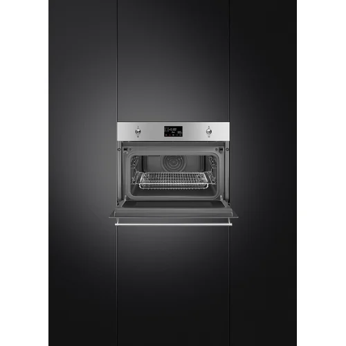 Smeg SO4302M1X įmontuojama kompaktiška orkaitė su mikrobangų funkcija image 3