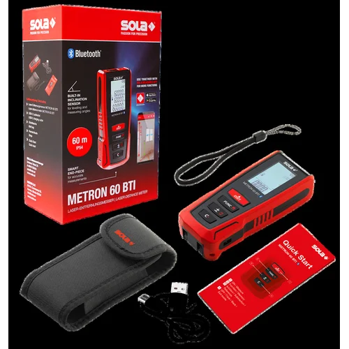 SOLA METRON60BTI lazeris atstumui matuoti 60 m Bluetooth posvyrio jutikliu image 2