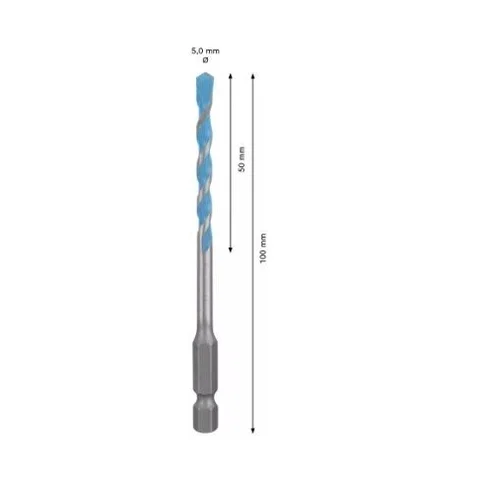Bosch HEX-9 Multi Construction universalus grąžtas, 5x50x100 mm image 2