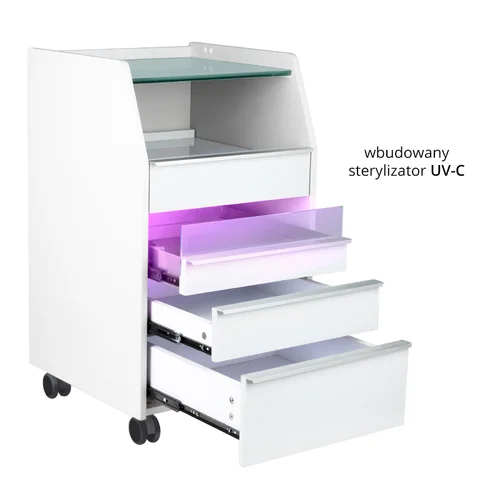 Activeshop 984 GREY kosmetologinis vežimėlis su UV-C sterilizatoriumi image 2